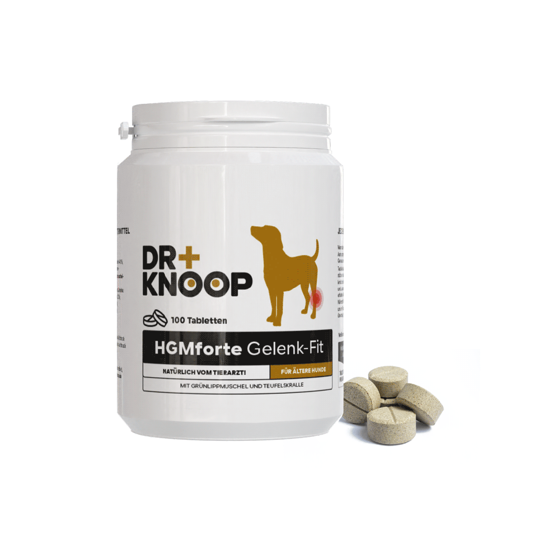 HGM Forte Tabs - Gelenktabletten für ältere Hunde.