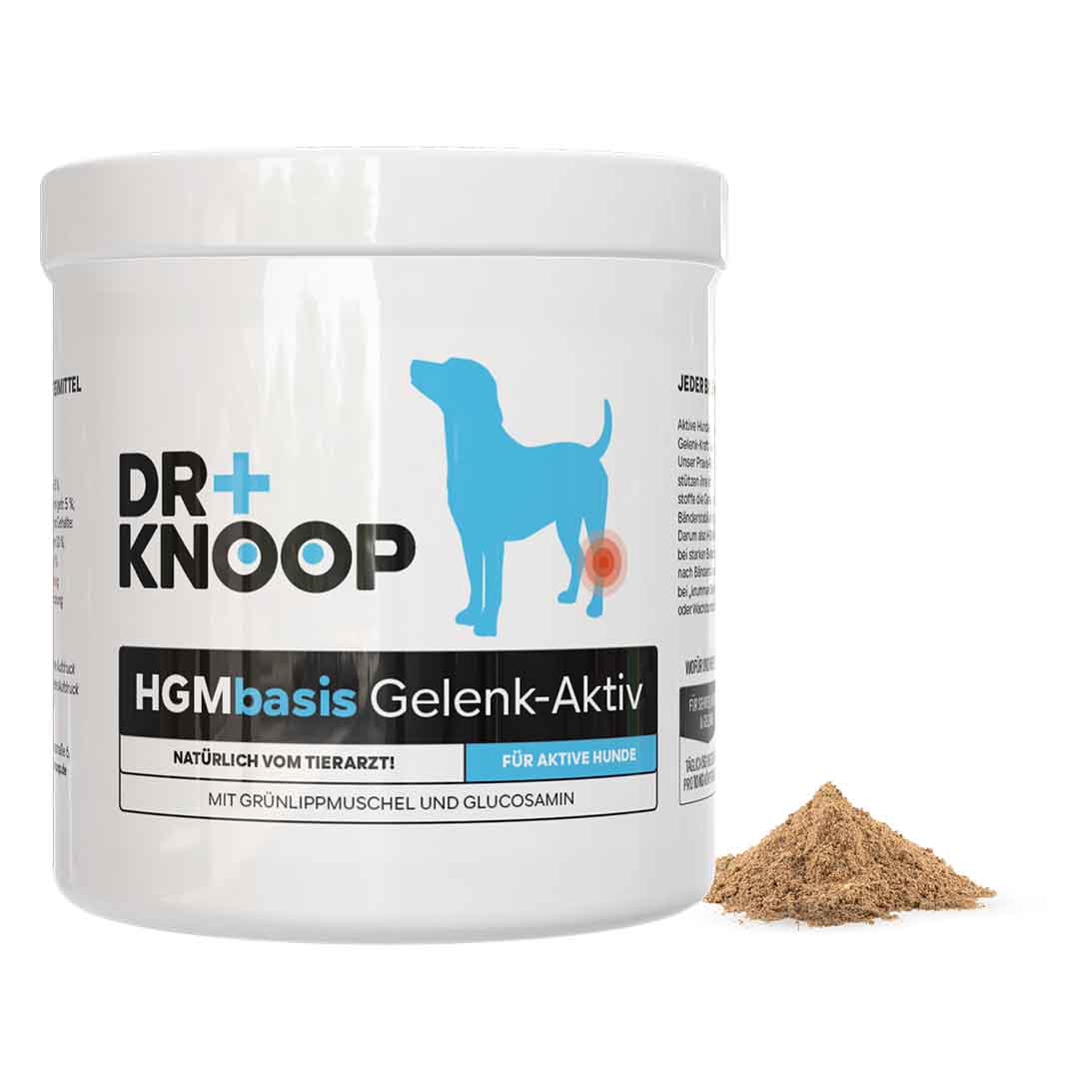 HGMbasis Hund - Gelenkpulver für aktive Hunde.